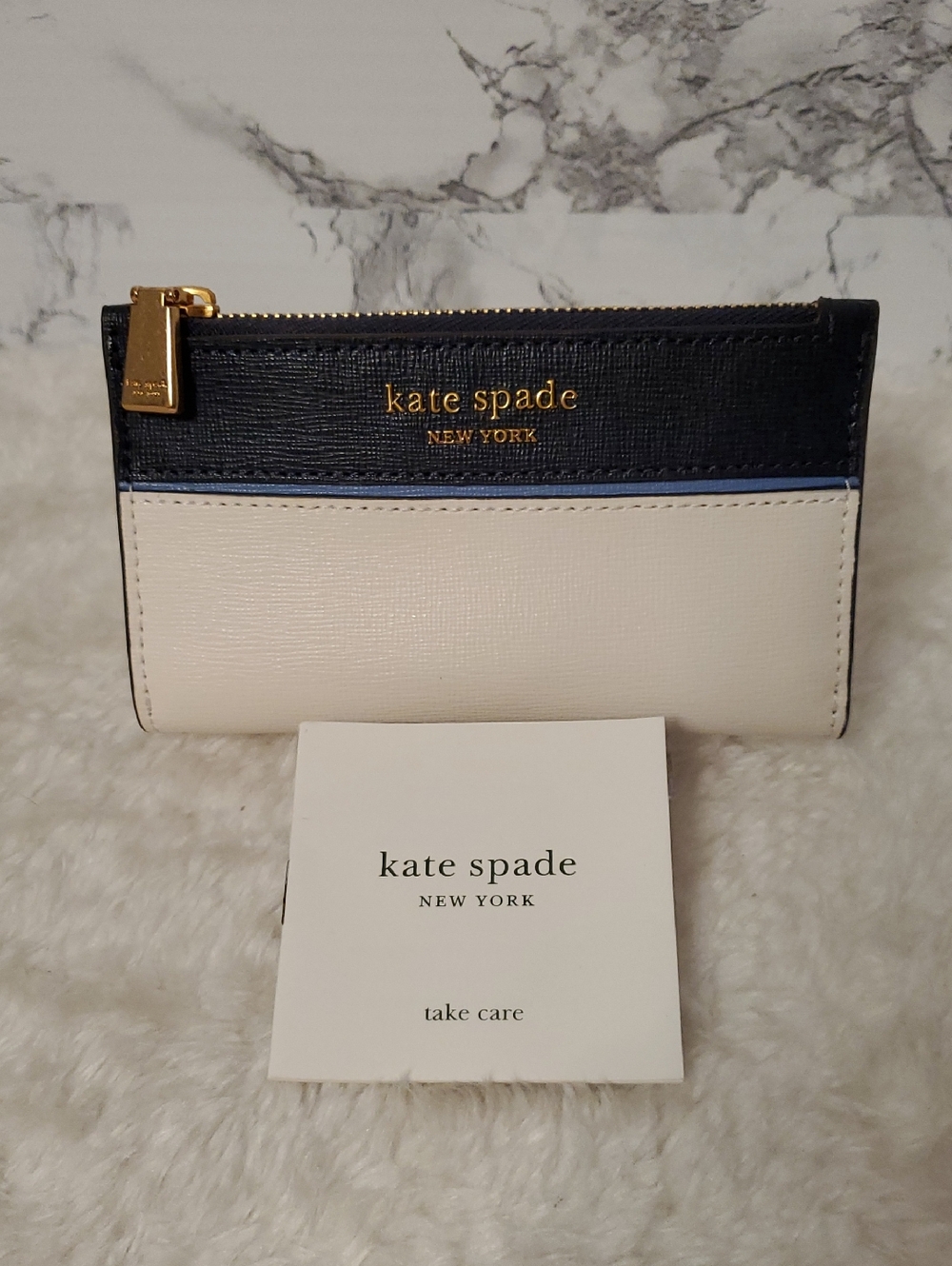 kate spade Morgan Colorblock Small Slim Bifold Wallet NWOT